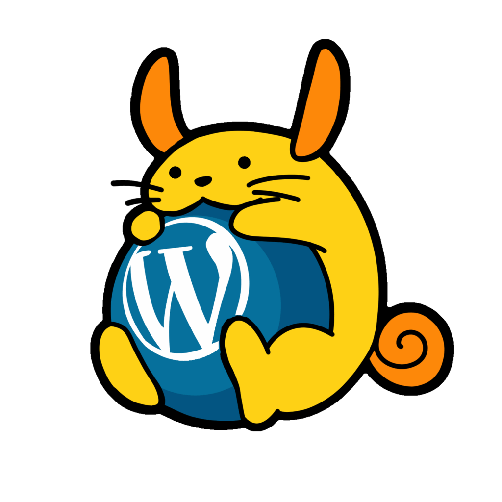 WordPressキャラクター「ワプー」をうさぎ風にアレンジしたイラスト